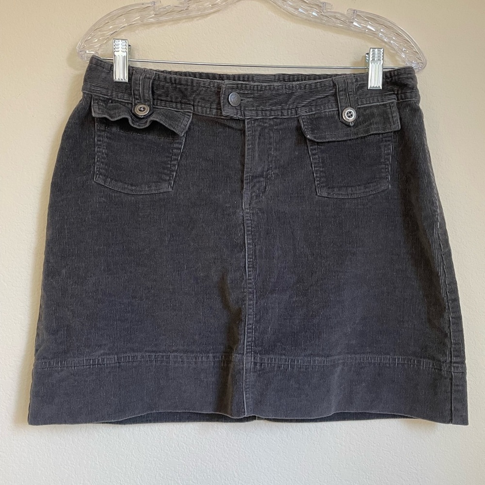 Patagonia Women’s Corduroy Skirt Size 10 Charcoal Gray
